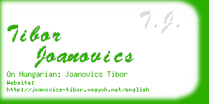 tibor joanovics business card